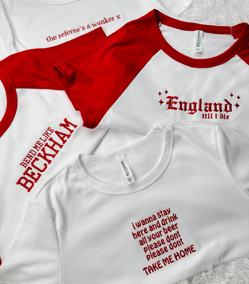 Football Slogan Raglan Baby Tee