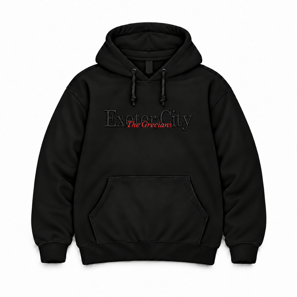 Black on black club hoodie