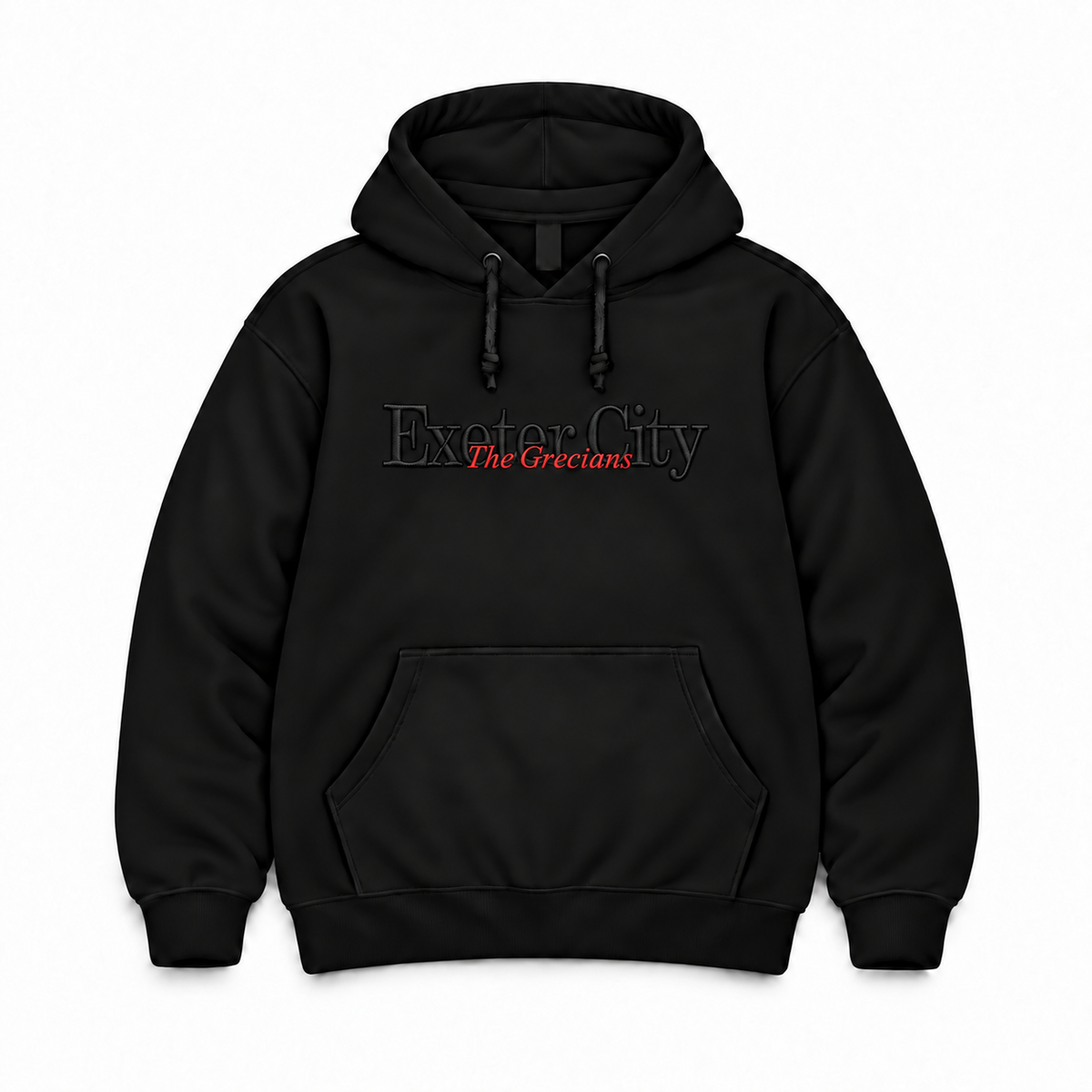 Black on black club hoodie