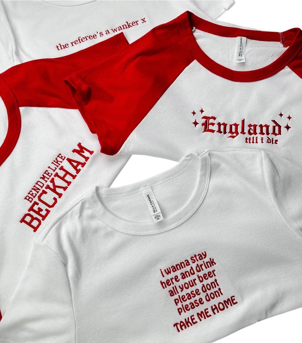 Football Slogan Raglan Baby Tee